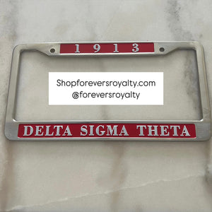 Delta Sigma Theta license plate frame