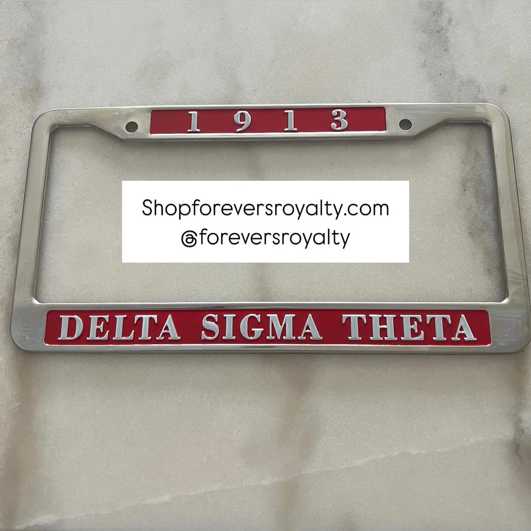 Delta Sigma Theta license plate frame