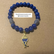 Load image into Gallery viewer, Blue and gold Rhoer bracelet