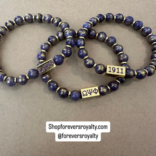 Purple and gold Omega Psi Phi.