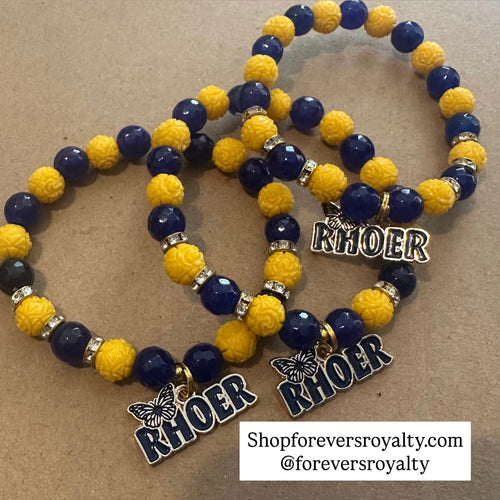 Blue and yellow Rhoer bracelet