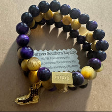 Load image into Gallery viewer, Set of 3 Omega Psi Phi bracelets.