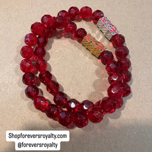 Red silver or gold bracelet.