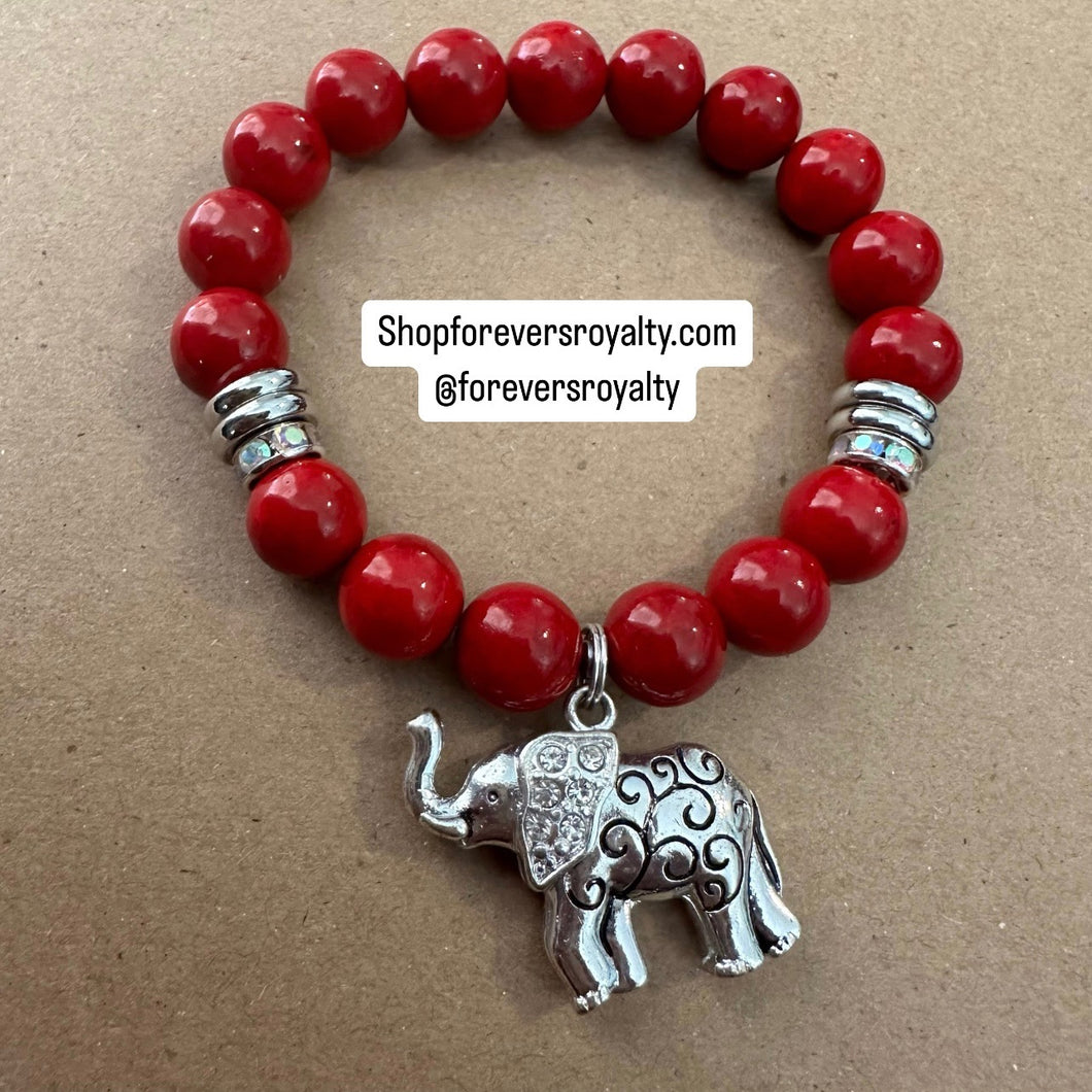 Red elephant bracelet