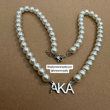 Load image into Gallery viewer, Alpha Kappa Alpha pearl necklace