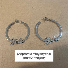 Load image into Gallery viewer, Silver Zeta earrings