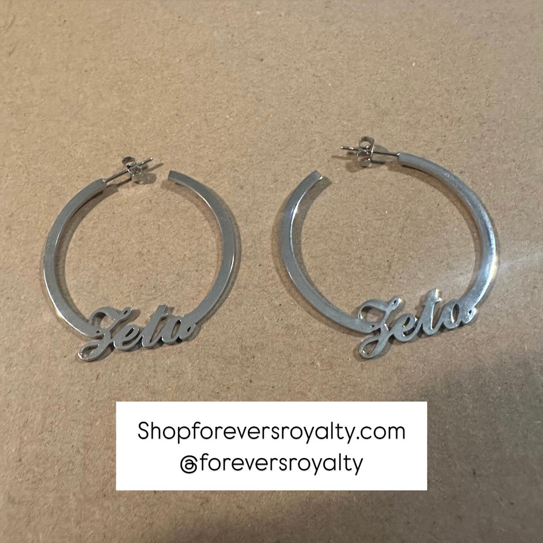 Silver Zeta earrings