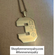 Load image into Gallery viewer, Gold Omega Psi Phi necklaces
