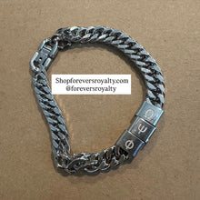 Load image into Gallery viewer, Silver Omega Psi Phi metal bracelet