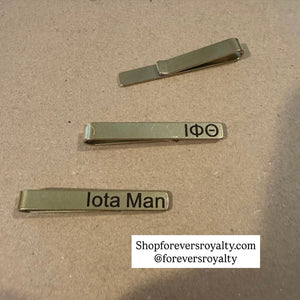 Gold Iota Phi Theta Tie clip.