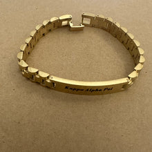 Load image into Gallery viewer, Gold Kappa Alpha Psi chain bracelet.