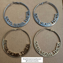 Load image into Gallery viewer, Delta Sigma Theta hoop earrings