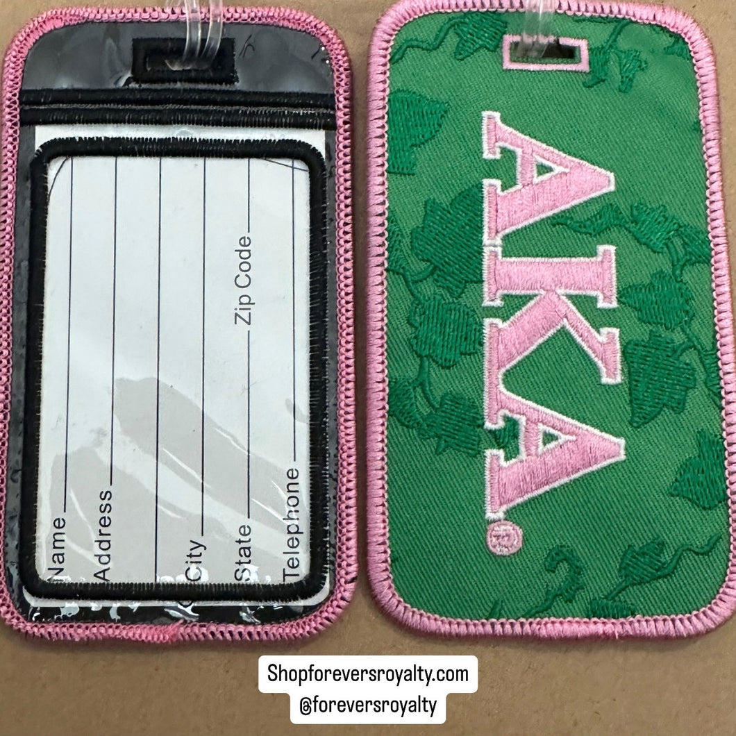 Alpha Kappa Alpha luggage tag