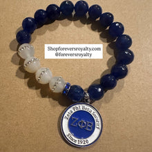Load image into Gallery viewer, Blue Zeta Phi Beta bracelet.