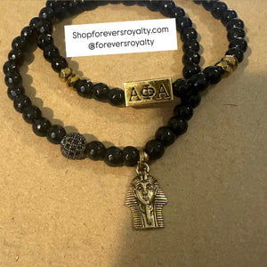 Mini Alpha Phi Alpha bracelet set