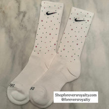 Load image into Gallery viewer, Pink and green rhinestone socks