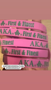 Pink Alpha Kappa Alpha wristband