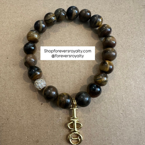 Iota Phi Theta tigers eye bracelet.