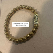 Load image into Gallery viewer, All GOLD Alpha Phi Alpha bracelet