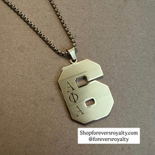 Load image into Gallery viewer, Gold Alpha Phi Alpha necklaces