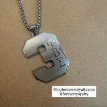 Load image into Gallery viewer, Silver Phi Beta Sigma necklaces