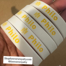 Load image into Gallery viewer, White Philo wristband