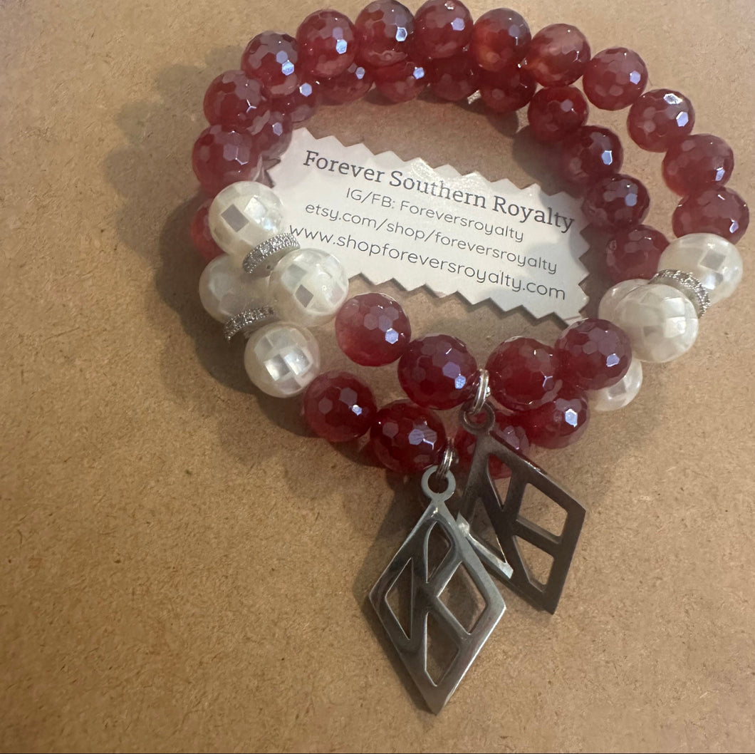 Red Kappa Alpha Psi bracelet .