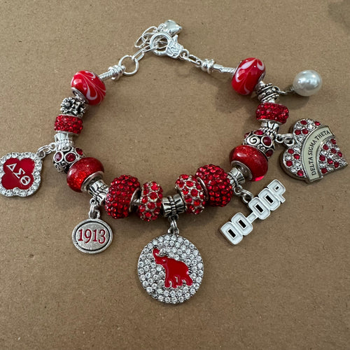Delta Sigma Theta charm bracelet.