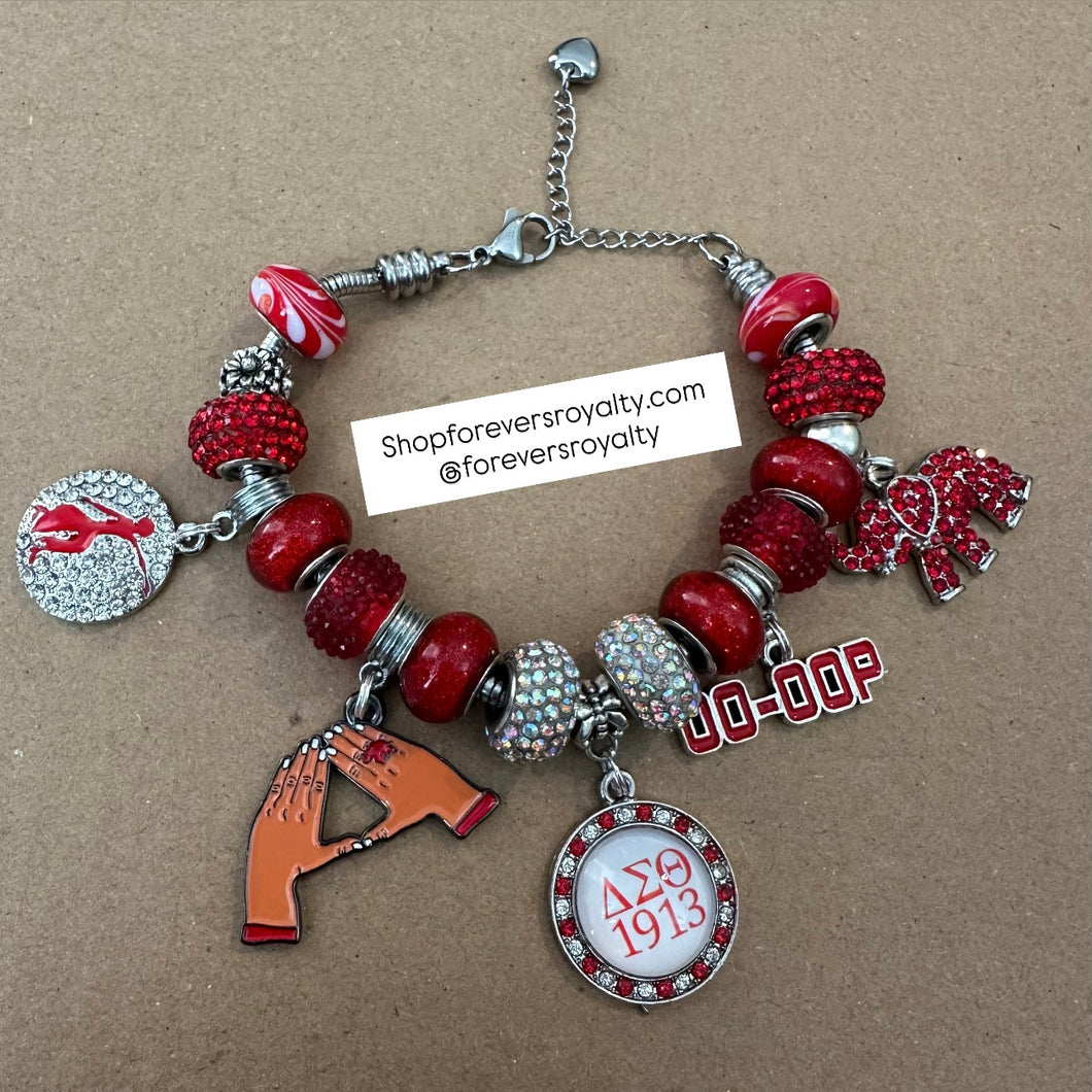 Delta Sigma Theta charm bracelet.