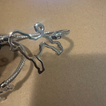 Load image into Gallery viewer, Silver poodle bangle bracelet.