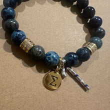 Load image into Gallery viewer, Blue and gold Phi Beta Sigma bracelet.