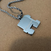 Load image into Gallery viewer, Silver Phi Beta Sigma necklace.