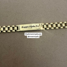 Load image into Gallery viewer, Gold Kappa Alpha Psi chain bracelet.