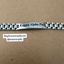 Load image into Gallery viewer, Silver Kappa Alpha Psi chain bracelet.