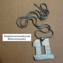 Load image into Gallery viewer, Silver Phi Beta Sigma necklaces