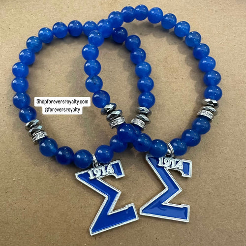 Blue Phi Beta Sigma bracelet.