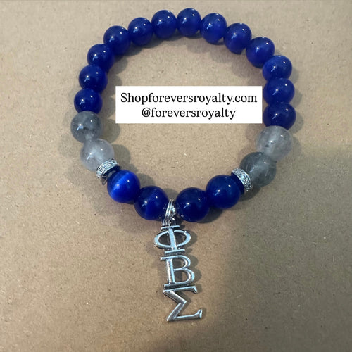 Blue Phi Beta Sigma bracelet.