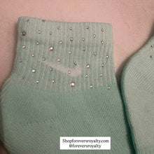 Load image into Gallery viewer, Light blue rhinestone socks