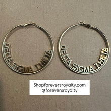 Load image into Gallery viewer, Delta Sigma Theta hoop earrings