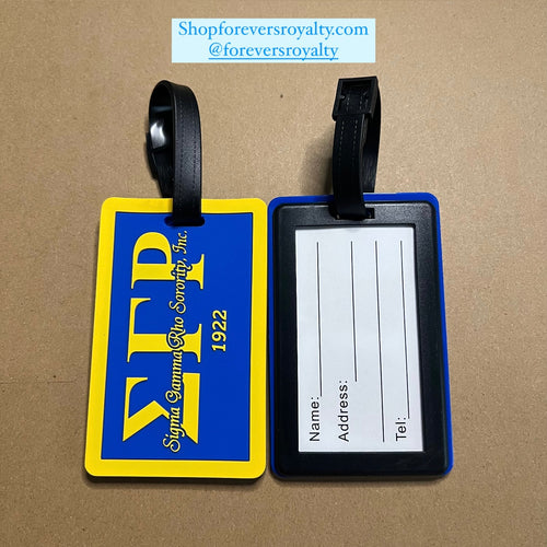 Sigma Gamma Rho luggage tag