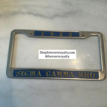 Load image into Gallery viewer, Sigma Gamma Rho license plate frame