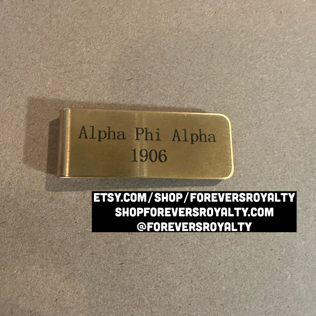 Alpha Phi Alpha money clip
