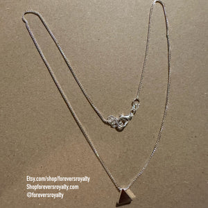 Sterling silver Delta necklace