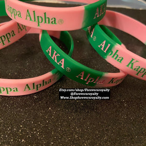 Pink and green wristband