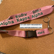Load image into Gallery viewer, Pink and green lanyard