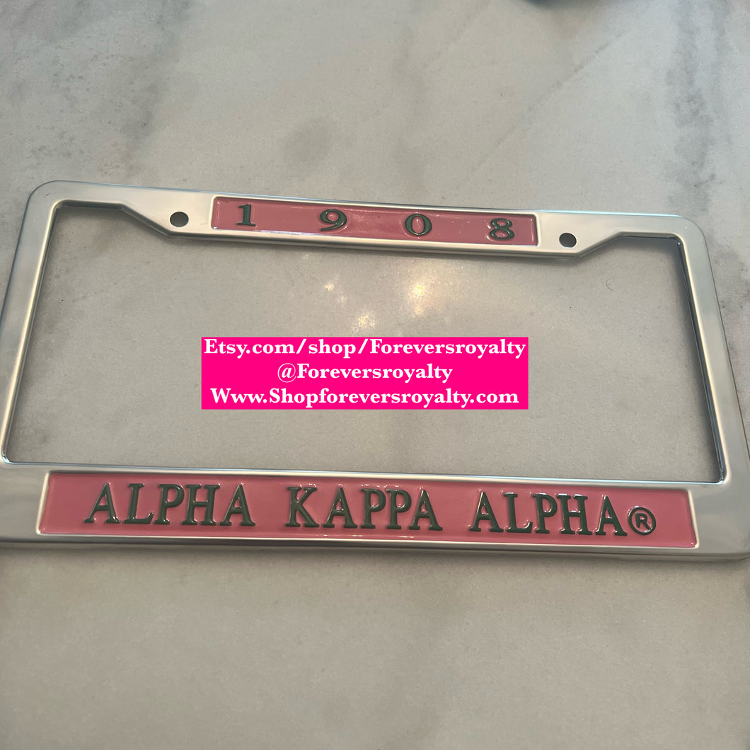 Alpha Kappa Alpha license plate frame
