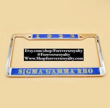 Load image into Gallery viewer, Sigma Gamma Rho license plate frame
