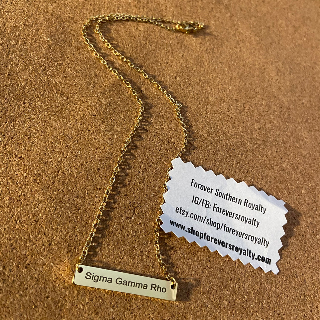 Sigma Gamma Rho necklace