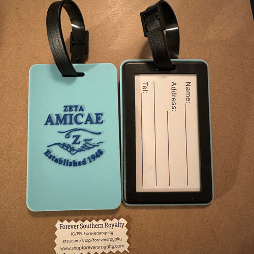 Zeta Amicae luggage tag