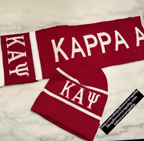 Kappa Alpha Psi scarf and hat